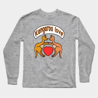 Cute kangaroo love Long Sleeve T-Shirt